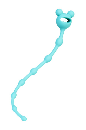 Анальная цепочка  TOYFA ToDo  FROGGY, силикон, голубая, 27,4 см, Ø 1,4 см