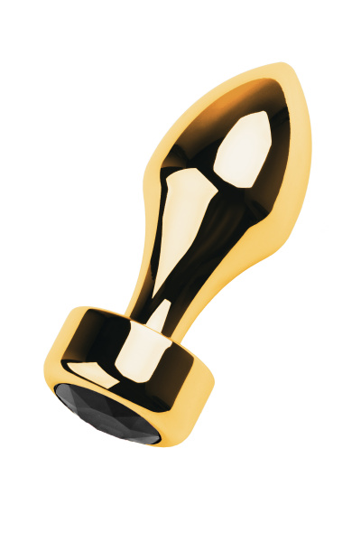 Анальная втулка TOYFA Metal,  с кристаллом цвета  турмалин+алмаз